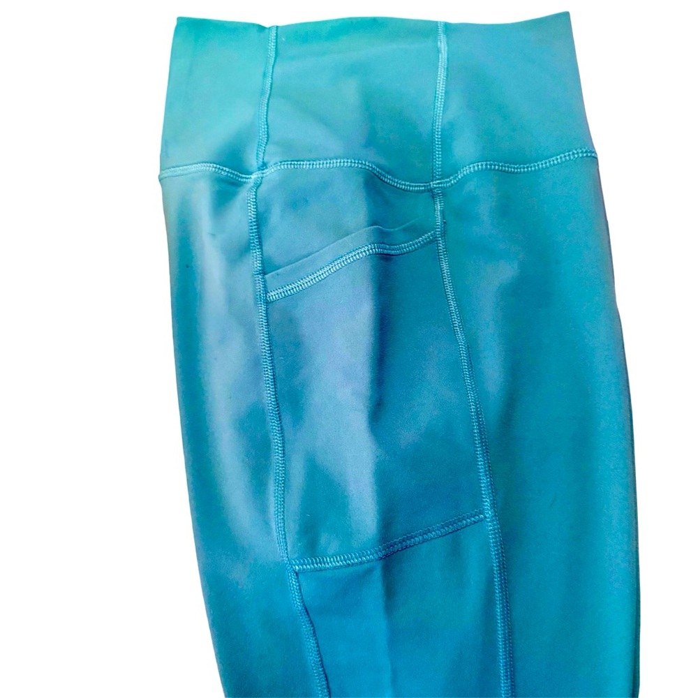 Women's RBX Blue Leggings, Side Cargo Pockets, L - Picture 5 of 5